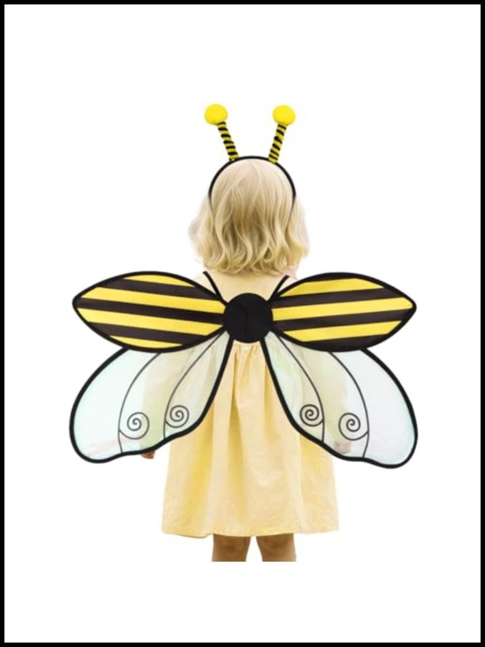 Insect Wings with Headband Bumble Bee Costume Dress Up Accessories